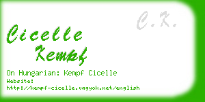 cicelle kempf business card